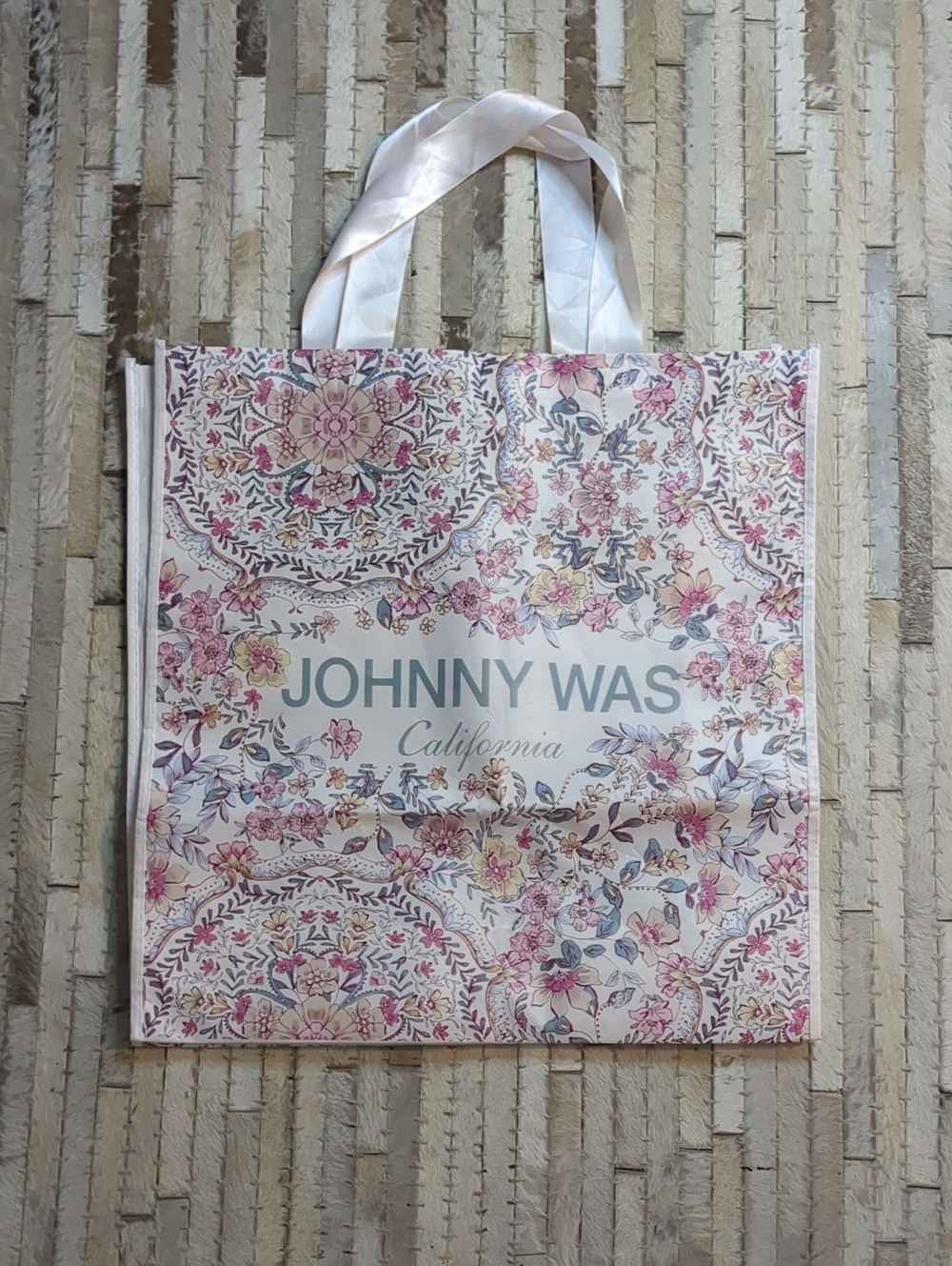 Johnny Was California AOP Floral Large Silk Handle Tote